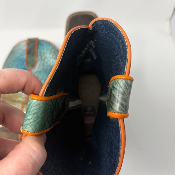 Ariat Gringa Western Boots 7 rainbow fishscale iridescent - Picture 12 of 13